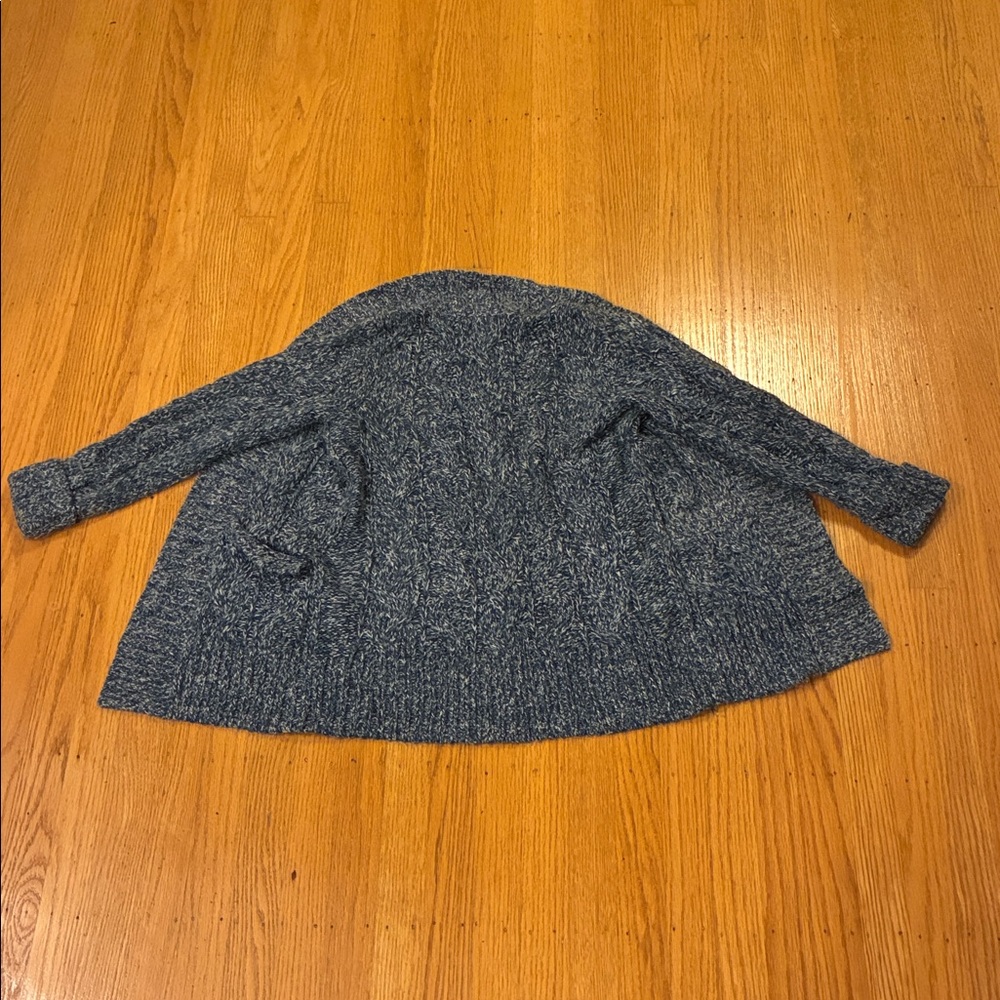 GAP Kids Heathered Blue Cardigan with knitted belt. - Picture 7 of 7